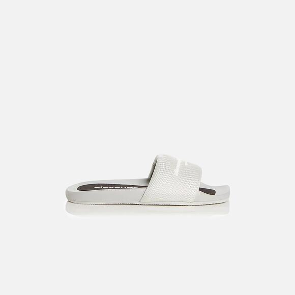 Alexander Wang Logo Designer Pool Slide Sandals Square Toe Pale Mint Size 37 - Picture 4 of 15